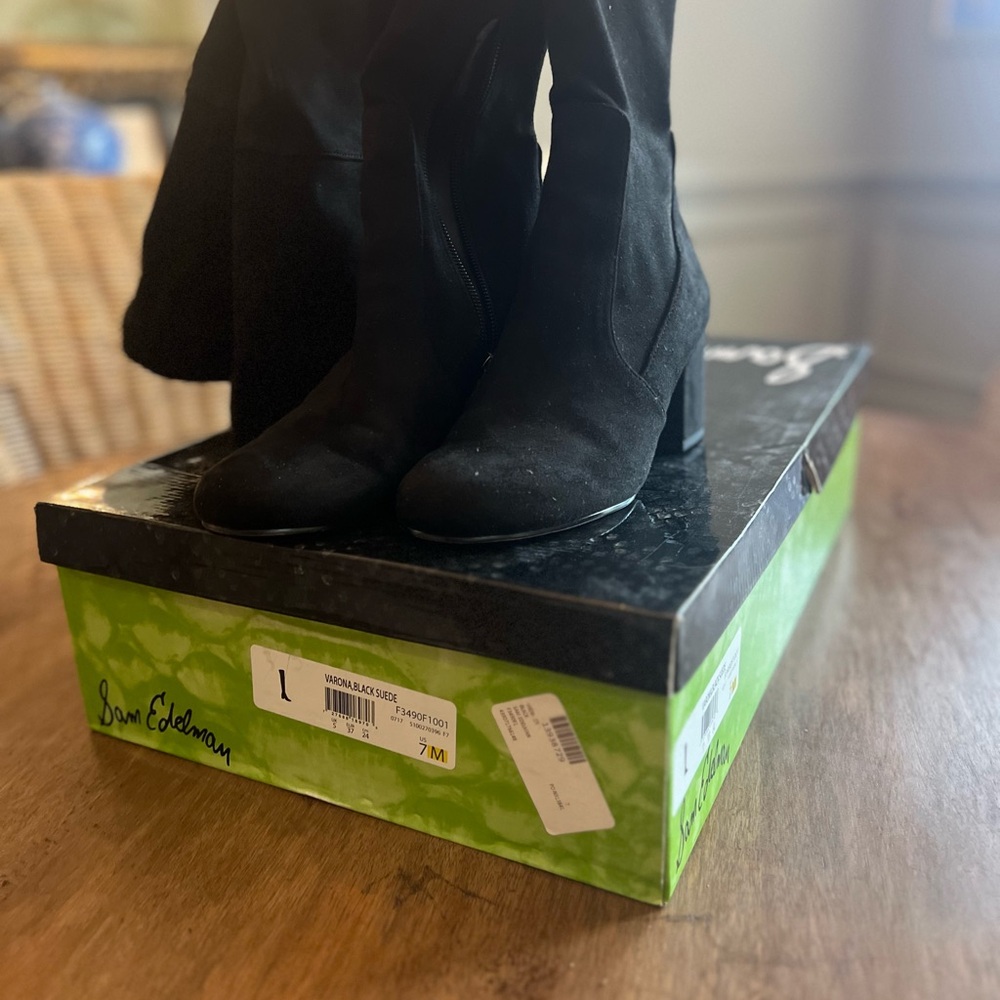 Sam Edelman Black Heeled Boots for Women